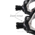 3 modes flashlight rechargeable zoom focus headlamp